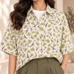 Sage Bloom Printed Shirt